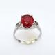 Women Jewelry 925 Silver Ring with 8x10mm Ruby Cubic Zircon(R237)