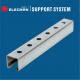 12 gauge Round Hole Slotted Strut C Channels Hot Dipped Galvanized Steel