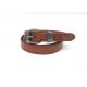 Female 1.8cm Cowhide Leather Waist Belt With Alloy Pin Buckle