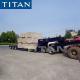 3 axles 80ton/100ton Transport Heavy Duty Machinery low bed semi trailer/lowbed trailer