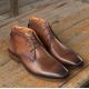 Chukka Suede Leather Mens Leather Casual Shoes Brown Mens Lace Up Dress Boots