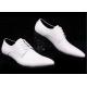 White Leather Men'S Wedding Dress Shoes Comfortable / Breathable / Warm With Calfskin