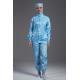 ESD antistatic sterilied blue color jacket workwear with hood  for the class 100 cleanroom