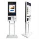21.5 Inch Code Scanner Self Ordering Kiosk System Floor Stand Cash Payment
