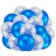 Blue Balloons + Confetti Balloons w/Ribbon | Rosegold Balloons for Parties