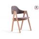 Classical Strong Solid Wood Restaurant Chairs With Leather Fabric Seats