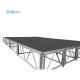 Silver Aluminum Stage for Foldable Concert Equipment and Portable Seating at Wedding