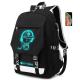 Wholesale custom fluorescent logo boys waterproof bookbag durable luminous student school bags backpack for men