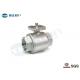 Direct Mount Threaded 2 Piece Ball Valve DIN 17745 For Chemical Industry