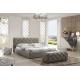 Luxury Italian Leather Bed With Dimonds , Italian Style King Size Bed