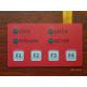 Custom Made Red Plastic Membrane Switch Overlay PET Membrane Switch