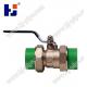 Plastic pipe fittings PPR brass ball valve with double union