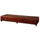 Top Red Genuine Leather TV Stand 2.4M Length Solid Structure For Hotel / Home