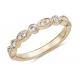 9K 0.13ct Gold And Diamond Stacking Rings 1.5MM witdth Round cut ODM