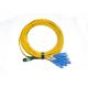 8 Fiber Singlemode MPO/MTP to SC Ribbon Ruggedized cable