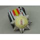 Two Tones Plating Ribbon Medals For Russia Military, 3D Zinc Alloy With Soft Enamel
