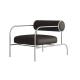 Stainless Steel Velvet Fabric Armchair With Metal Legs For Hotel Restaurant