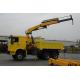 HOWO 8T 6X4  Construction Crane Truck , Hydraulic Boom Crane With 4 Booms
