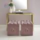 BB2005 Ready To Ship Home Bedroom Fabric Stool Storage Pink Sofa Stool Square Ottomans