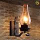 Nordic Retro Wrought Iron Glass Amber Clear Wall Lamp For Bedroom Aisle Loft