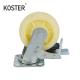 High Load Capacity Industrial Caster with Blue Elastic Rubber Wheel Maximum Load 350kg