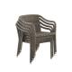 Portable SGS Approval L61cm Rattan Wicker Chairs Stackable