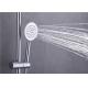 Chrome Contemporary Shower Faucet Sets Waterfall Polished Surface Treatment