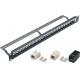 24 Port Blank Keystone Network Patch Panel with Cable Manager Wall Mount YH4018