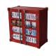 2 Door Loft American Industrial Shipping Antique Red Side Cabinet With Painting