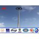 25 meter multisided powder coated high mast pole with 6*1000 Watt HPS