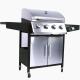 Outdoor Cooking Butane Gas BBQ Grill with 4 1 Burners and Stainless Steel Construction