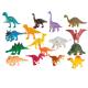 Realistic Multi Colored Jurassic Age Figure Toy / 16 PCS Mini Dinosaur Figure Set Hand Painted