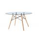 North Europe EAM toughened glass table household simple modern fashion rice table round table