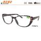 Hot sale style of reading glasses with plastic frame ,printe  the patterns