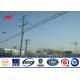 Round HDG 10m 5KN Steel Electrical Utility Poles For Overhead Transmission Line