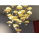 Zhongshan Supplier Big Gold and Silver  Interior Living Room Decorative Lighting Chandelier