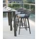 Handmade Rattan / Wicker Furniture Outdoor Bistro Bar Stools Aluminum Dining Chairs