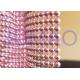 Pink Steel Ball Curtain , Architectural Decorative Ball Chain Beaded Curtain 