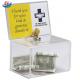 Multi-functional Organic Glass Box Clear Acrylic Donation Box With Post Holder