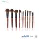 Poly Bag 12PCS Alu Tube Wooden Handle Makeup Brushes