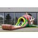 Logo Printing Outdoor Inflatable Combo Farm Cow With Slide For Event