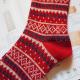 Ethnic style christmas tree patterned design cozy cotton dress socks for promotion gifts