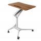Home Office Essential Wooden Brown Automatic Elevating Desk with Pneumatic Adjustment