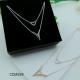 PES Fashion Jewelry! Letter V Victory Winner Micro Pave CZ Lariat Necklace