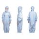 PE Anti Static 2.5mm Grid SMS Protective Working Coveralls