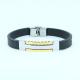 Factory Direct Stainless Steel High Quality Silicone Bracelet Bangle LBI45