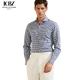 Cotton / Bamboo Fiber Men's Plaid Shirt Japanese Style Casual Slim Long-Sleeved Top