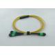 16 Core MPO APC to 2x 12 core MPO APC Female Fiber Trunk Cable Patch Cord Single Mode LSZH 5M Type B