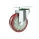 Double Bearing Industrial Caster with PVC Wheel 32mm Thickness Hole Distance 12*8.2mm