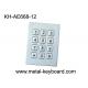 IP65 Industrial Metal Numeric Keypad , Anti - vandal num keypad with long life